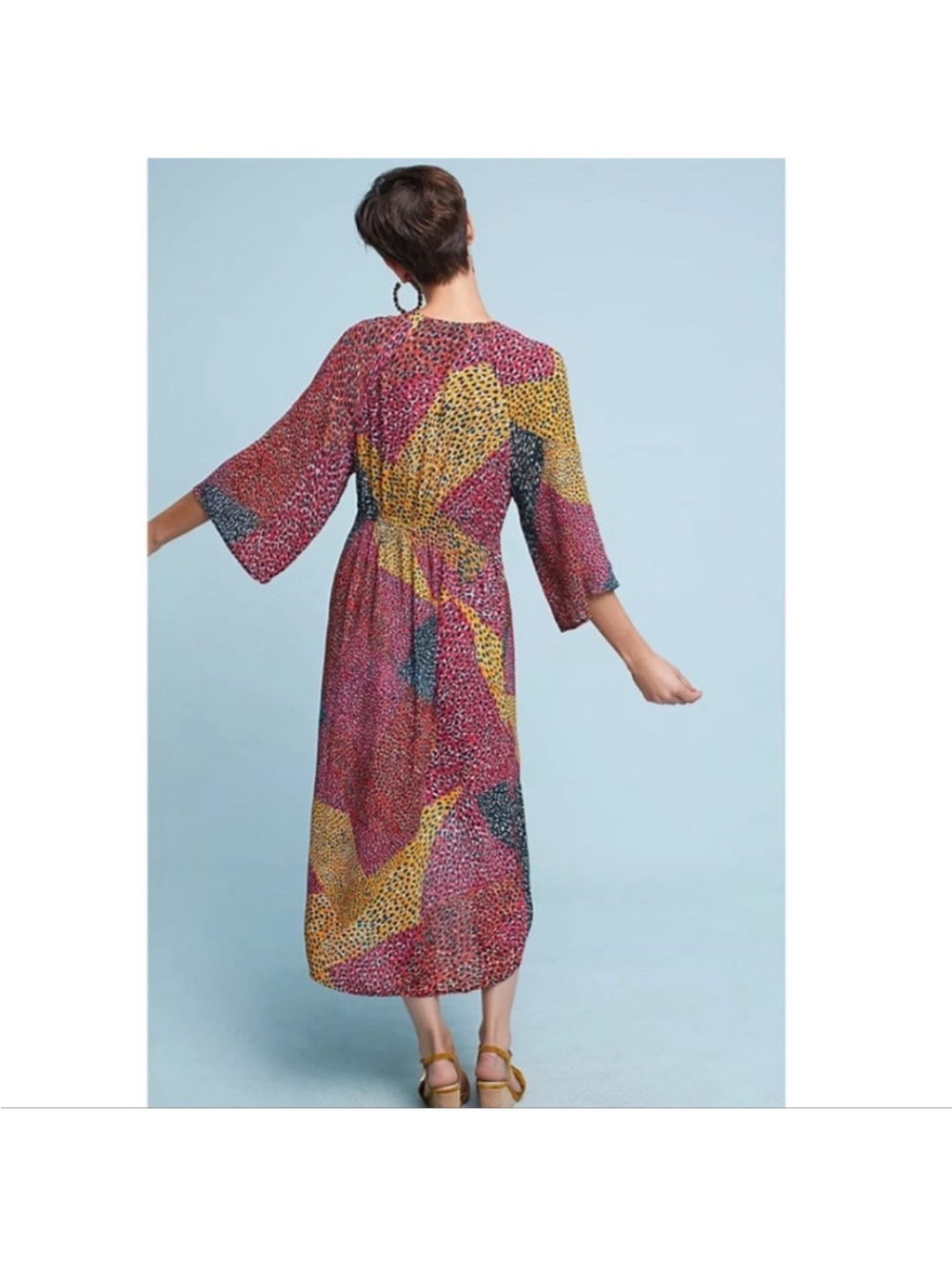 🎈Anthropologie Bl^nk Tori Wrap Dress Size XL - Picture 2 of 12